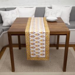 Juhi Flower Runner - Yellow